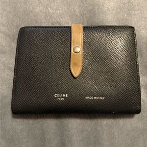 Celine Black Leather Wallet